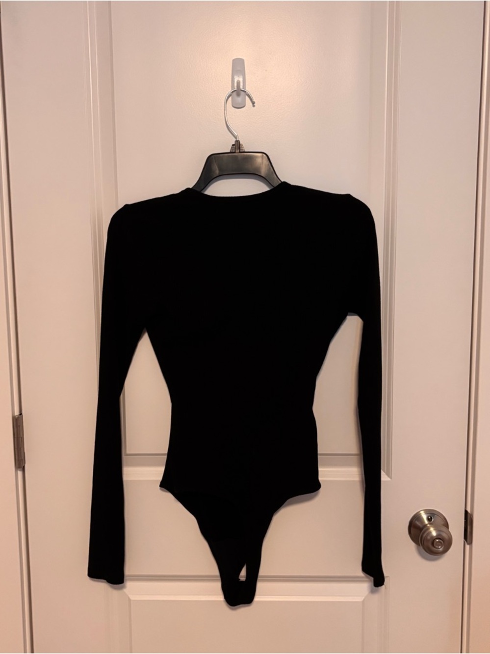 Reformation Becky Long Sleeve Black Bodysuit - Picture 7 of 7